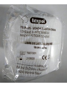 VENDA ELASTICA COHESIVA  20Mx8CM 1 UD TEXPLUS SIN LATEX