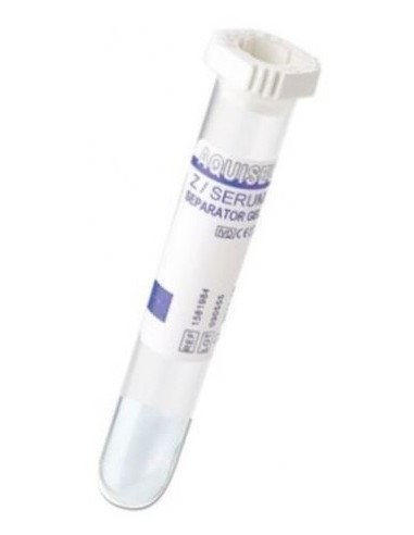 TUBO VACIO PARA SUERO 2,5 ML 12X55 100UD BLANCO AQUISEL