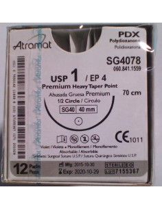 SUTURA  PDX polidioxanona Abs violeta Atramat 1 aguja...
