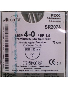 SUTURA  PDX polidioxanona Abs violeta Atramat 4/0 aguja...