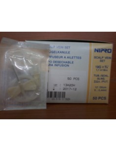 PALOMILLA 19G 19MMx1,1 MM 50 UDS NIPRO CAJA AMARILLA