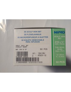 PALOMILLA 21G 19MMx30CM 50 UDS NIPRO CAJA VERDE
