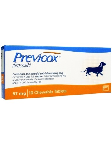 PREVICOX MASTICABLE 57 mg  10 compr 