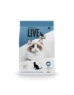 PROBIOTIC LIVE CAT ADULT FISH 8 KG (Gato esterilizado)