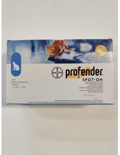 PROFENDER  20 X 0,70 ML.GATO MEDIANO ( de 2.5 kg a  5 Kg )