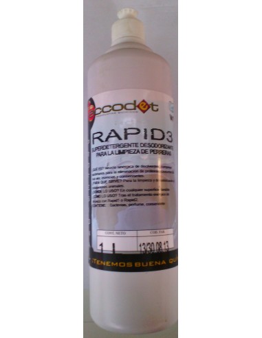 RAPID 3 DETERG DESODORIZANTE 1L USO PROFESIONAL