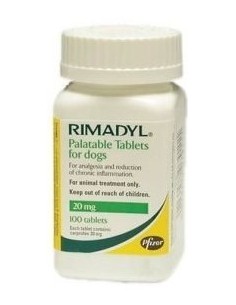 RIMADYL PALATABLE 20 MG. 100 C. 