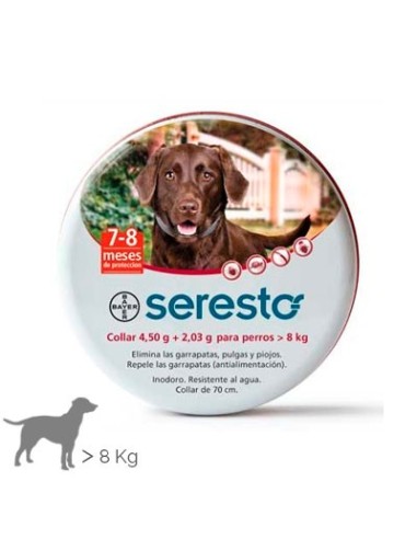 SERESTO COLLAR PERRO + 8 KG 70 CM 