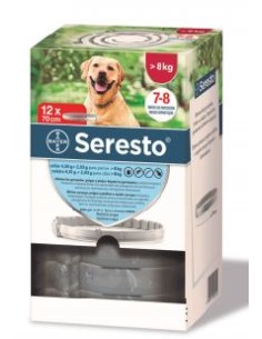 SERESTO PERRO > 8KG E.C.  12 UND 