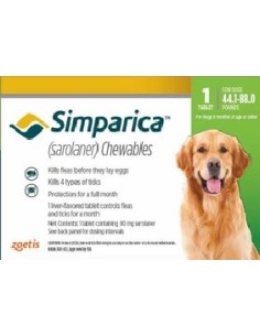 SIMPARICA 80 MG 20-40 KG 3 TAB 