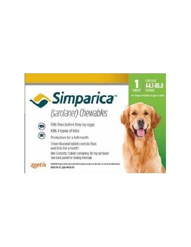 SIMPARICA 80 MG 20-40 KG 3 TAB 