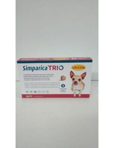 SIMPARICA TRIO 1,25-2 KG 3 TAB 