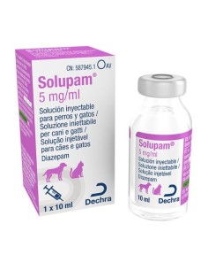 SOLUPAM 5 MG/ML 10 ML SOL. INYECT. perro/gato