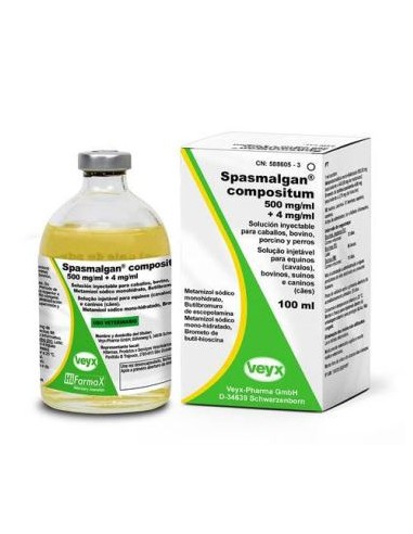 SPASMALGAN COMPOSITUM 500 MG/ML+4 MG/ML INY 100 ML 