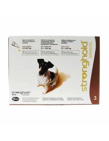 STRONGHOLD 60 MG. 3 PIPETAS PERRO 5-10 KG