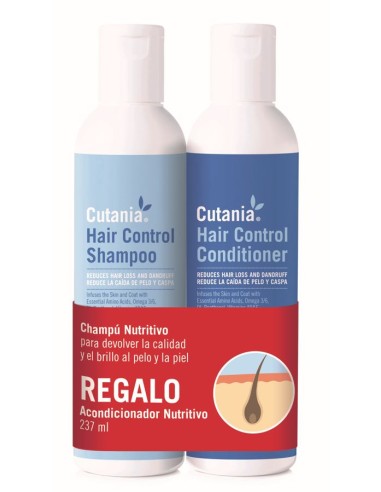 CUTANIA HAIR CONTROL PACK  (hair control shampú  + hair control conditioner)