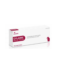CYLANIC 250/62,5 MG 10 COMP perros y gatos