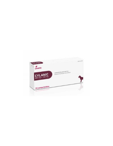 CYLANIC 500/125 MG 10 COMP perros y gatos