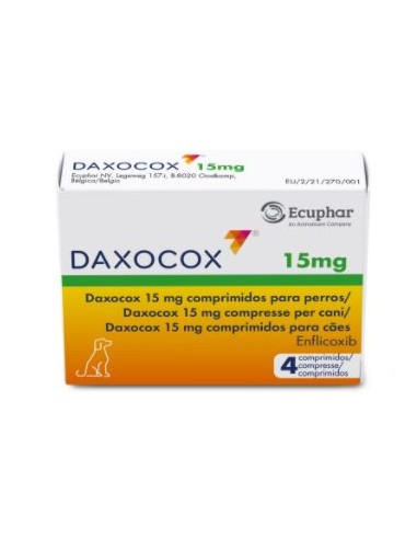 DAXOCOX 15 MG 4 COMP 