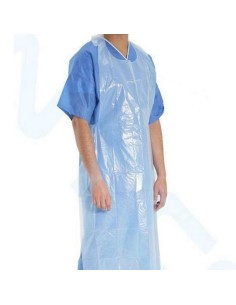 DELANTAL PLASTICO TRANSPARENTE 100 UD POLIETILENO DESECHABLE