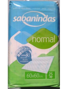 EMPAPADOR SABANINDAS PROTECTOR 60X60 25 UDS