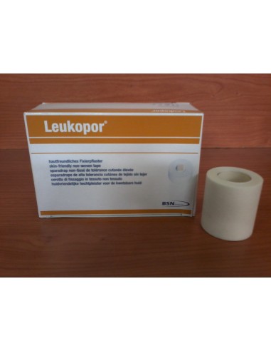 ESPARADRAPO ALTA TOLERANCIA 5CMX9.2M 1UD ( leukopor )