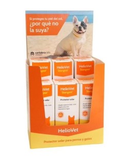 EXPOSITOR HELIOVET 3 cremas solares 50ml+3 sprays 80ml