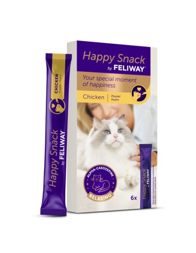 FELIWAY HAPPY SNACK POLLO 6 STICKS 15 GR 