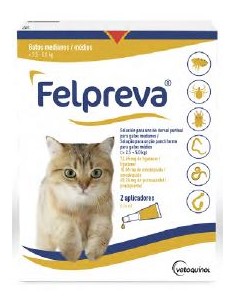 FELPREVA >2,5 - 5 Kg E.C 10 PIP. Gatos medianos