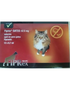 FIPREX CAT - GATO. 1x0,7 ml/52,5 mg FIPRONILO 12UD 