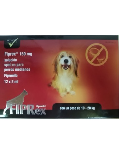 FIPREX M-PERROS 10-20 Kg  1x2 ml/150 mg FIPRO.12UD 