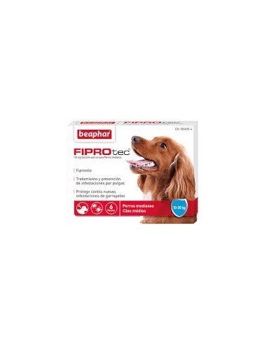 FIPROTEC SPOT ON PERRO MEDIANO 4PIPx 1.2ML mediano 10-20 kg