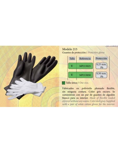 GUANTES DE PROTECCION 0,50 MMPb 