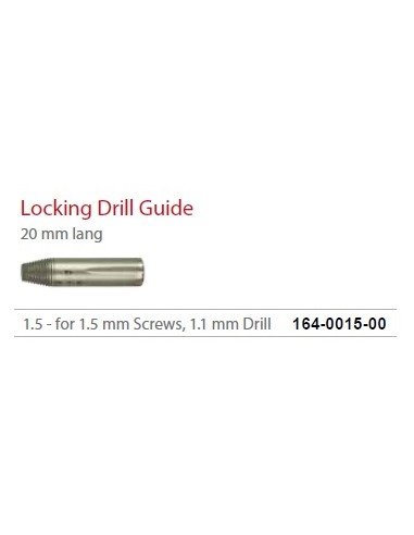 GUIA TALADRO-Leilox LockingDrillGuide 1.1mm Drill For 1.5mm, screws, Hole 1.2mm, 20mm long