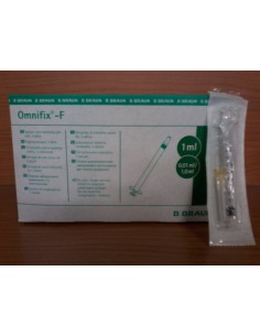 JERINGA 1ML + AGUJA 25 G CON ESPACIO MUERTO Omnifix x 100...
