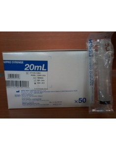 JERINGA 20 ML TRES CUERPOS CON L/L 50 UD (PARA BOMBA...