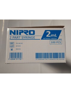 JERINGA 2ML DOS CUERPOS  C/100 UDS NIPRO