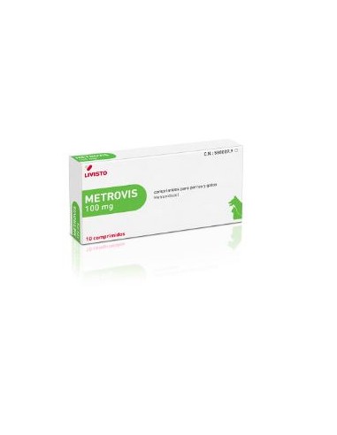 METROVIS 100 MG 10 COMP. perros y gatos