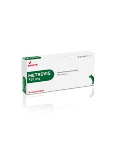 METROVIS 750 MG 8 COMP. perros y gatos