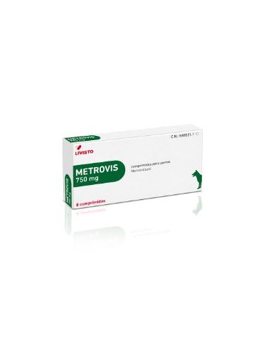 METROVIS 750 MG 8 COMP. perros y gatos