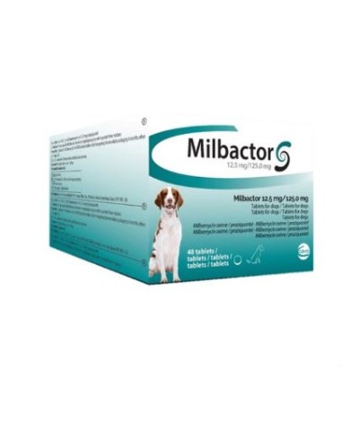 MILBACTOR PERRO >5 KG 48 TABLETAS 