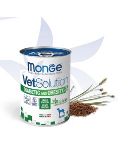 MONGE CANINE DIABETIC&OBESITY HUMEDO 12x400GR dieta humeda