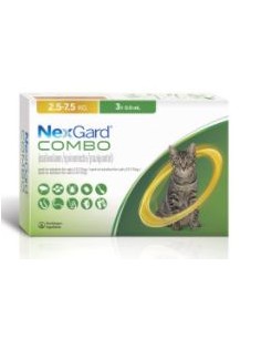 NEXGARD COMBO GATO 2.5-7.5 KG 3 PIPETAS 