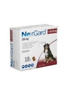 NEXGARD PERROS 25-50 KG 18 CPDS 