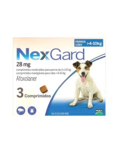 NEXGARD PERROS 4-10 KG X 3 CPDS MASTICABLES 