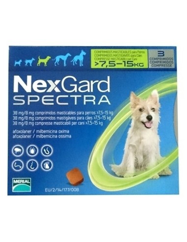 NEXGARD SPECTRA 7,5-15 KG 3 COMP 