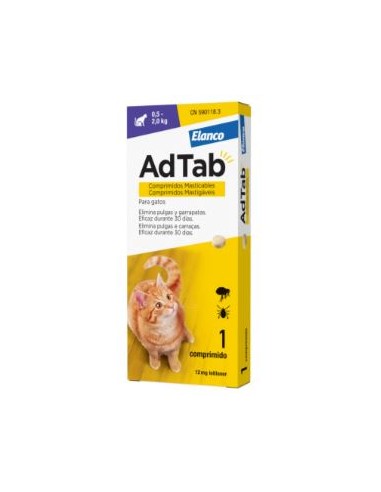 ADTAB GATO 12 MG (0,5-2 KG) 1 COMP 