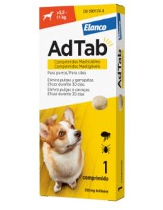 ADTAB PERRO 225 MG (5,5-11 KG) 1 COMP 