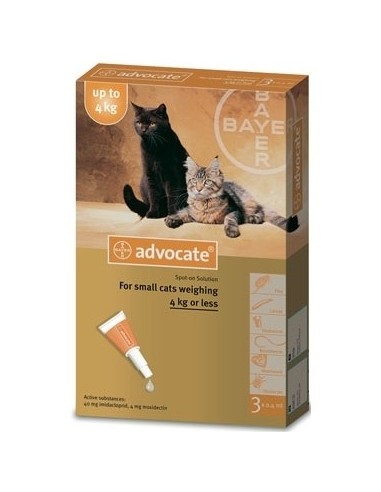 ADVOCATE GATO 3X0,4 ML. HASTA 4 KGR 