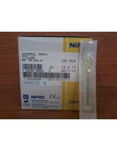 AGUJA HIPODERMICA 20G 0.9x38 MM 100 UD NIPRO CAJA AMARILLA